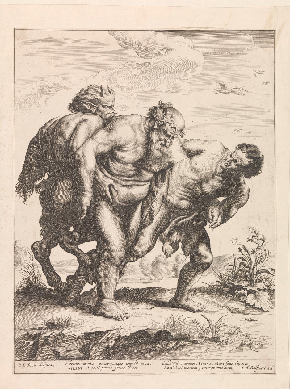 Silenus ivre - Schelte Adamsz. Bolswert