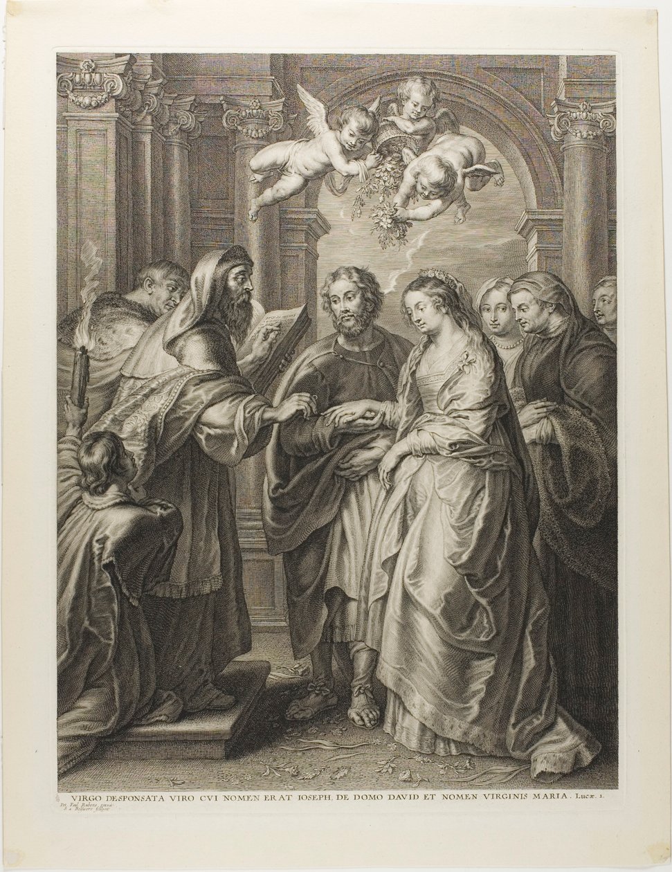 Le mariage de la Vierge - Schelte Adamsz. Bolswert