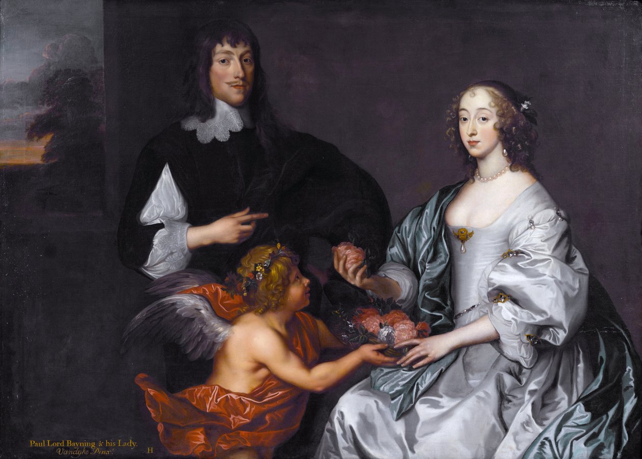 Paul Bayning, 2e vicomte Bayning de Sudbury et Penelope (1620-1647) fille de Sir Robert Naunton - Anthony van Dyck