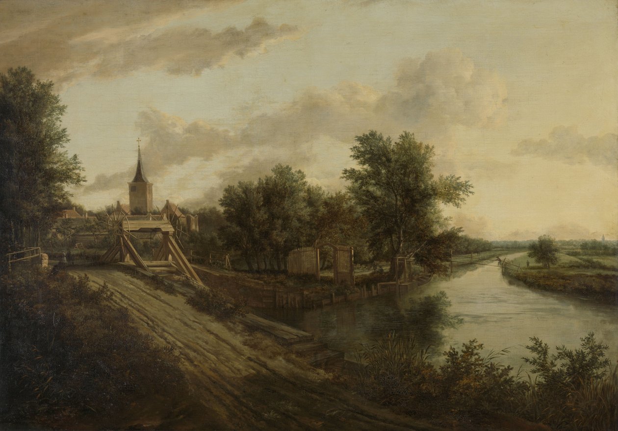 Paysage avec pont roulant - School of Jacob van Ruisdael