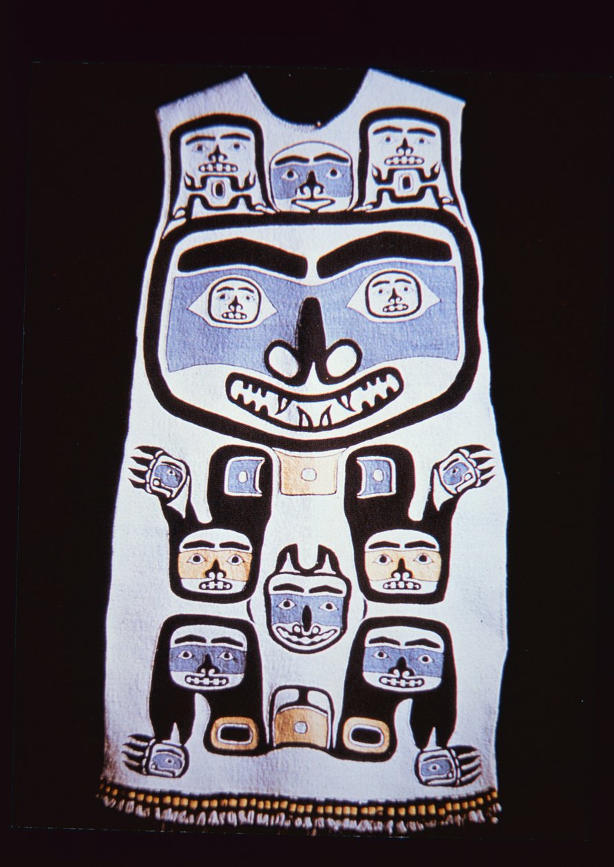 Robe Chilkat, tribu Tlingit - School American
