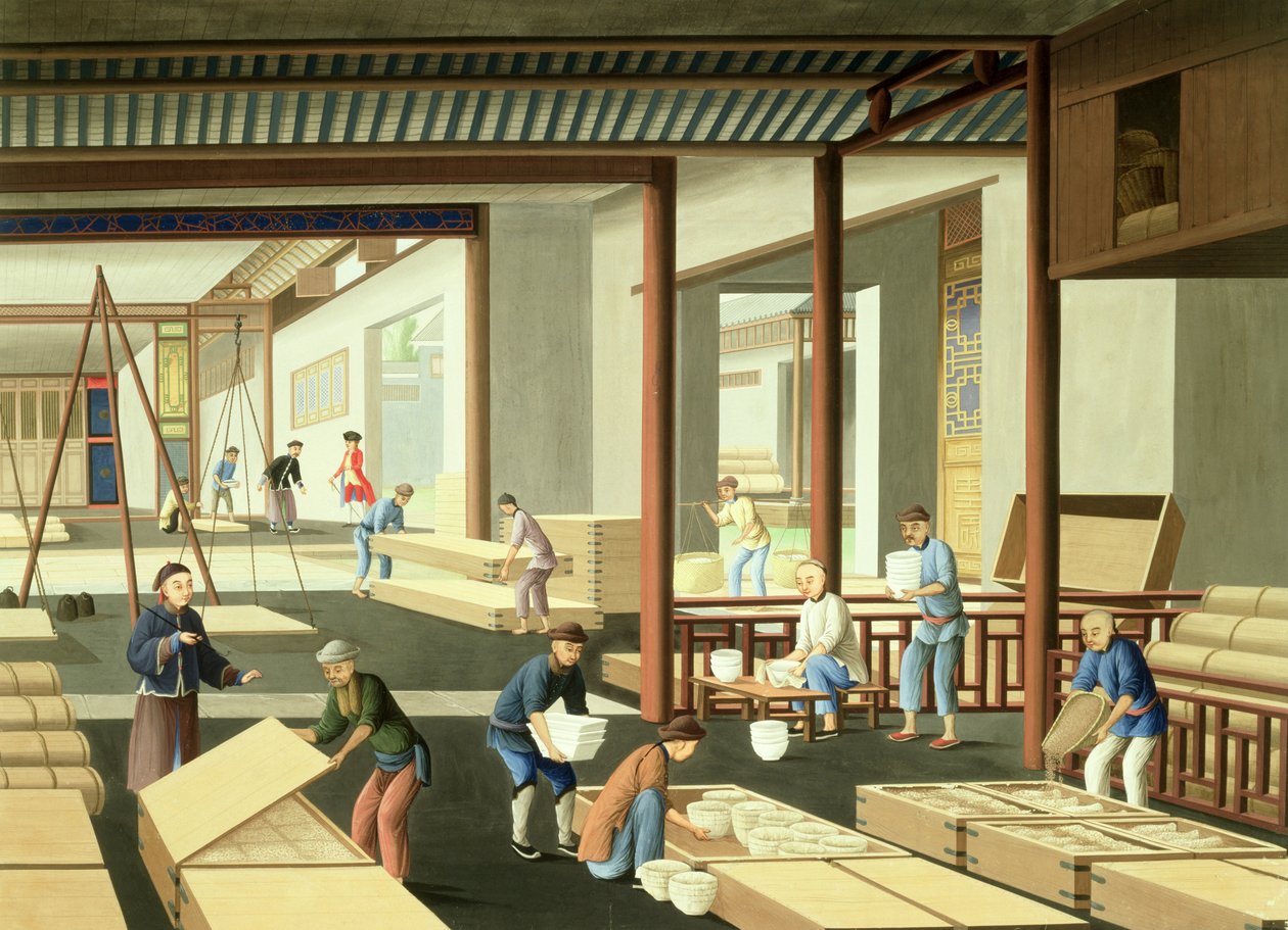 Fabrication de la porcelaine (gouache sur papier) - School Chinese