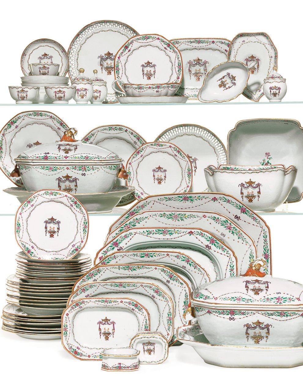 Service de table de bénédiction sacerdotale, vers 1785 - School Chinese