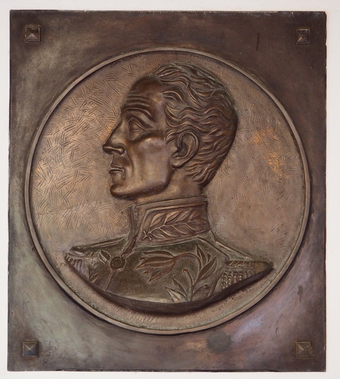 Simon Bolivar, bas-relief - School Colombian