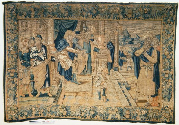 Moïse debout sur la couronne du pharaon - School Flemish