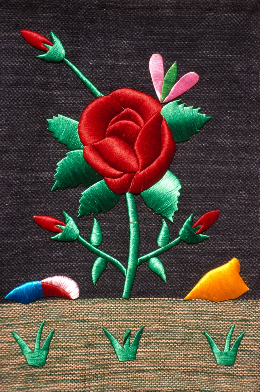 Broderie sur tissu, Inde - School Indian