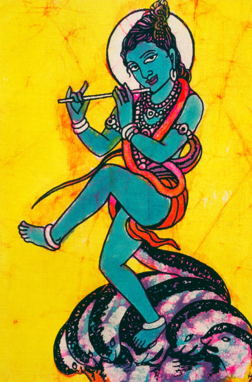 Seigneur Krishna Kaliya Mardhan - School Indian