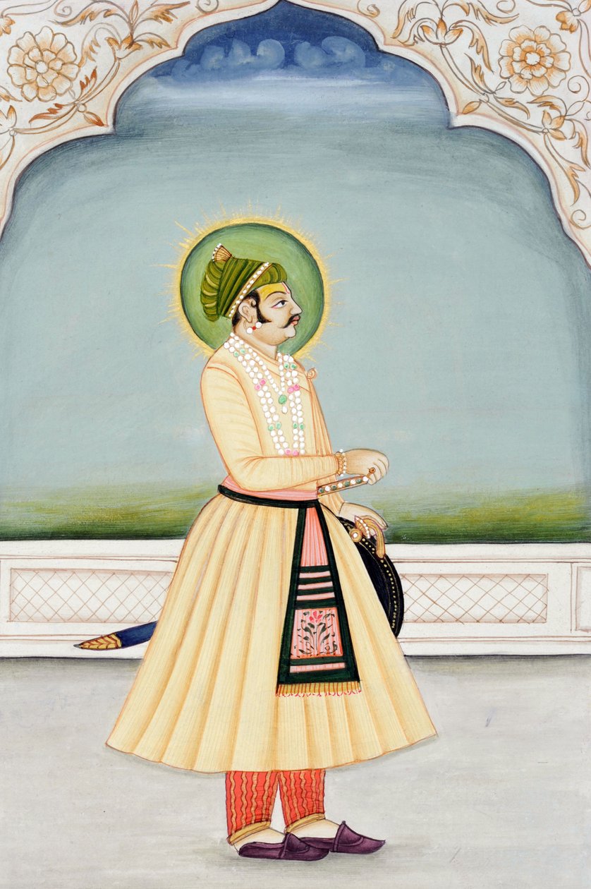 Peinture Miniature de Maharaja Kishan Singh, Jaipur - School Indian