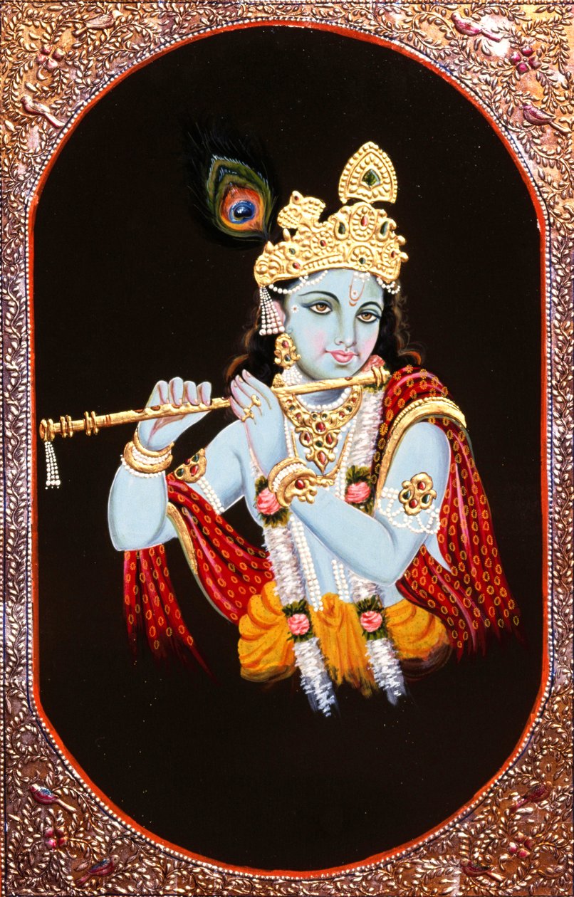 Peinture de Krishna, Inde - School Indian