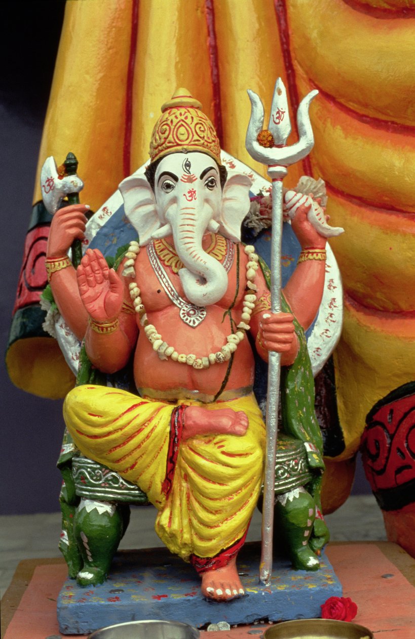 Statue de Ganesh, le dieu éléphant, intronisé - School Indian