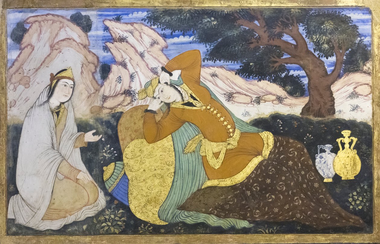 Fresque au palais de Chehel Sotoun, Ispahan, Iran - School Iranian
