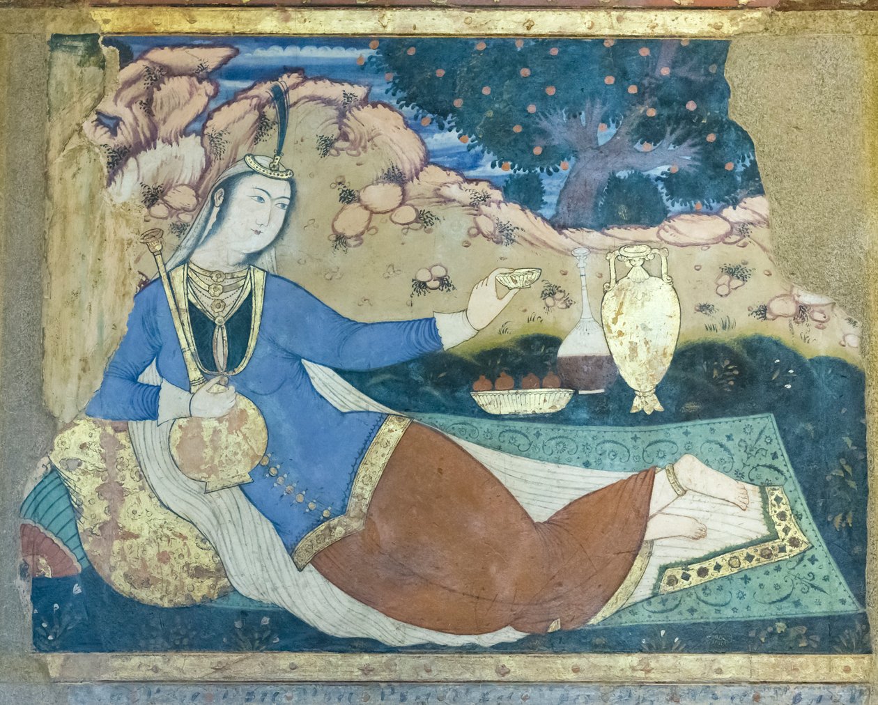 Fresque au palais de Chehel Sotoun, Esfahan, Iran - School Iranian