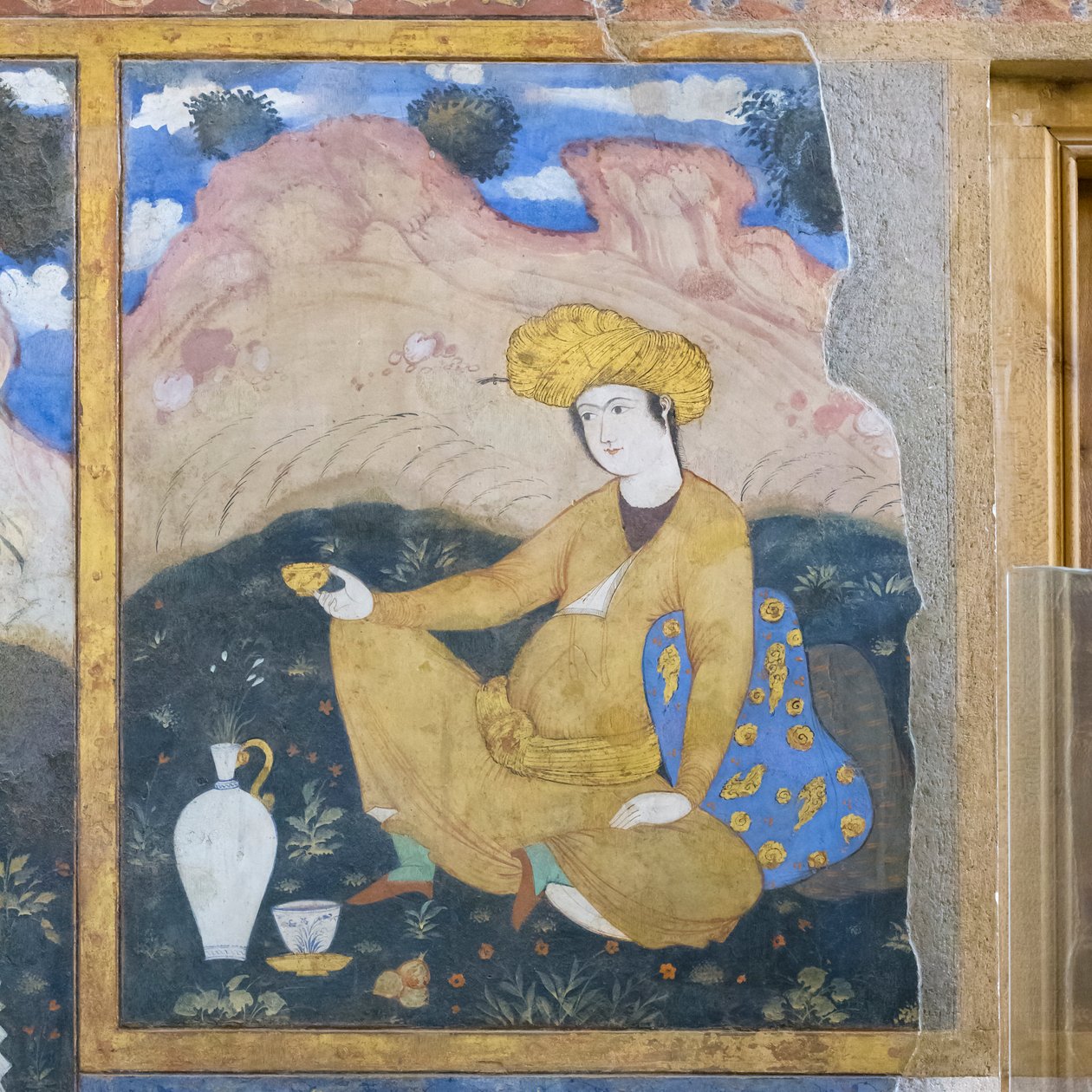 Fresque au palais de Chehel Sotoun, Ispahan, Iran - School Iranian