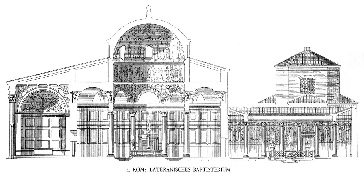 Plans du baptistère du Latran - School Italian