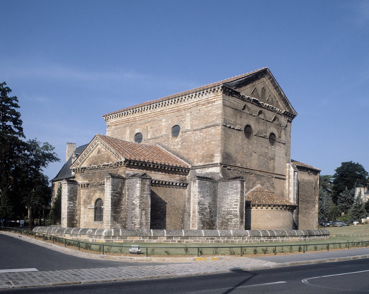 Vue extérieure du baptistère, 4ème siècle - School Merovingian