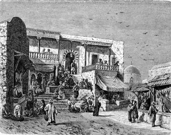 Café mauresque à Sidi-Bou Said - School Spanish