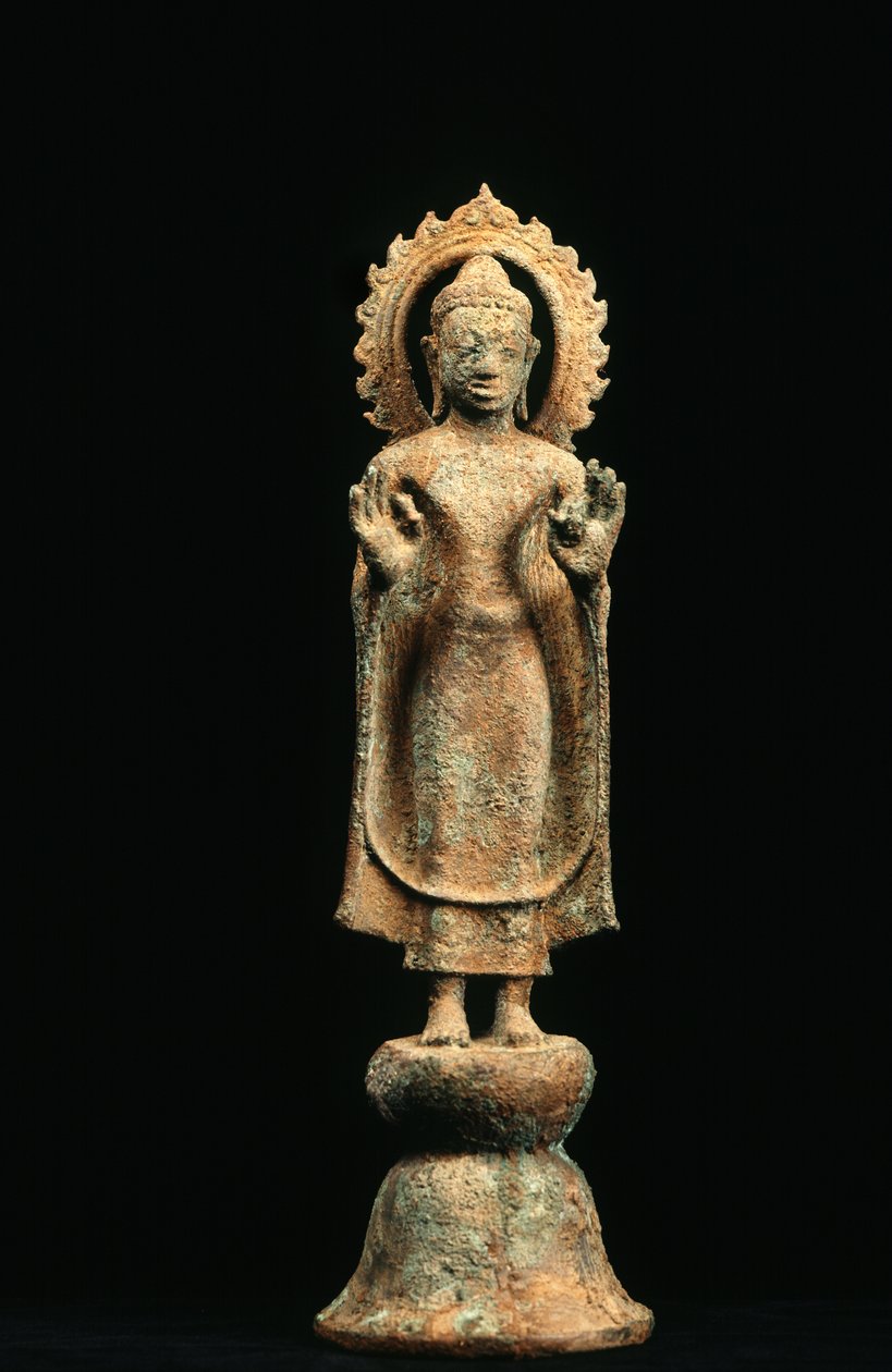 Bouddha, période Davaravati (bronze) - School Thai