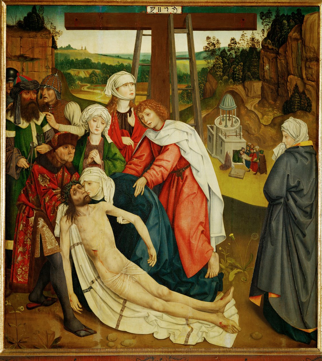 Déploration ... (peinture sur bois) - Schottenaltar Master