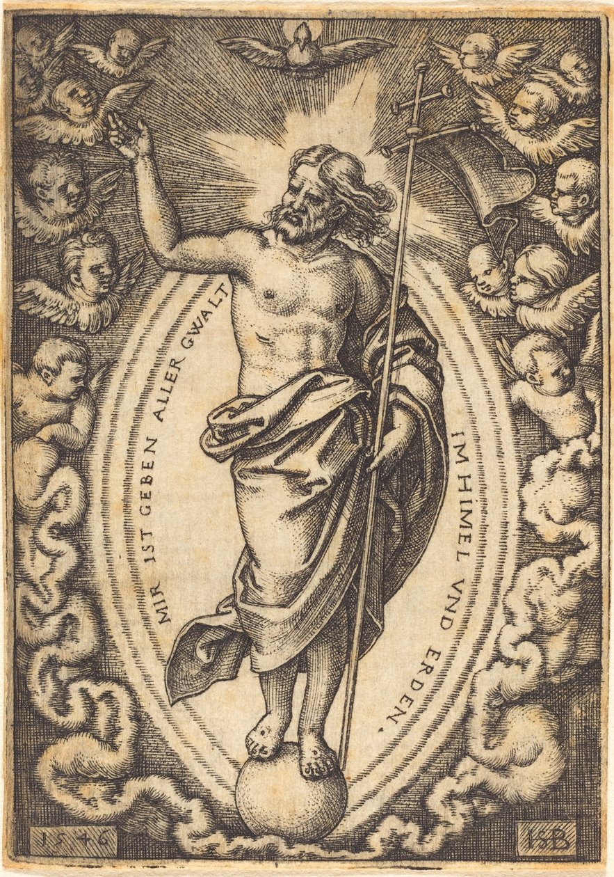 Christ sur le globe - Sebald Beham