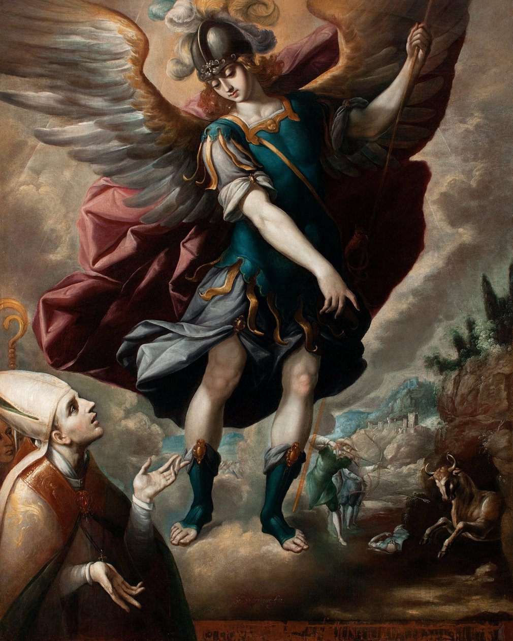 Saint Michel et le taureau - Sebastian Lopez de Arteaga