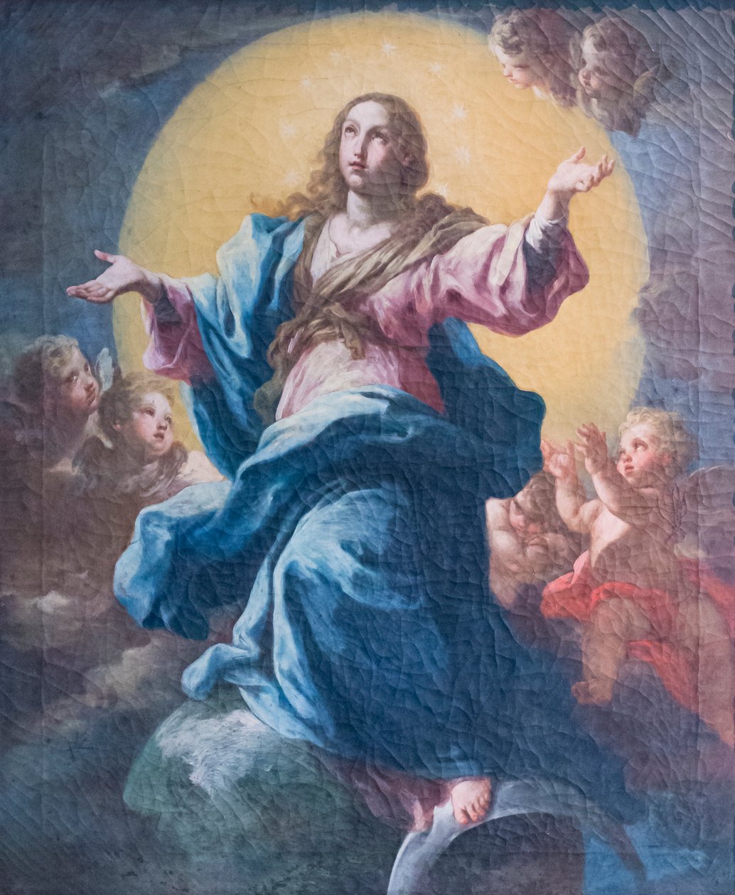 Vierge en gloire et anges - Sebastiano Conca