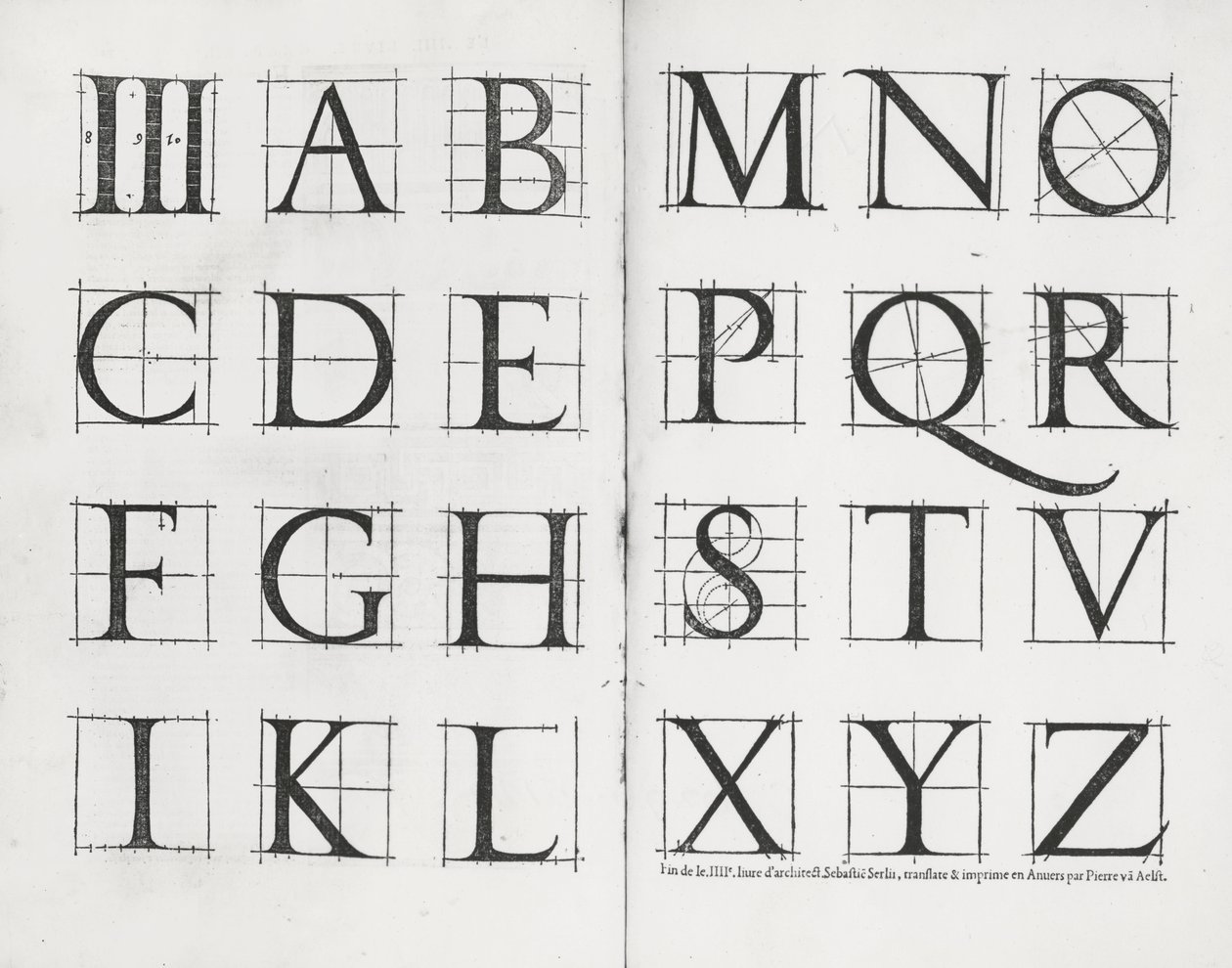 Alphabet de Serlio, 1539 - Sebastiano Serlio