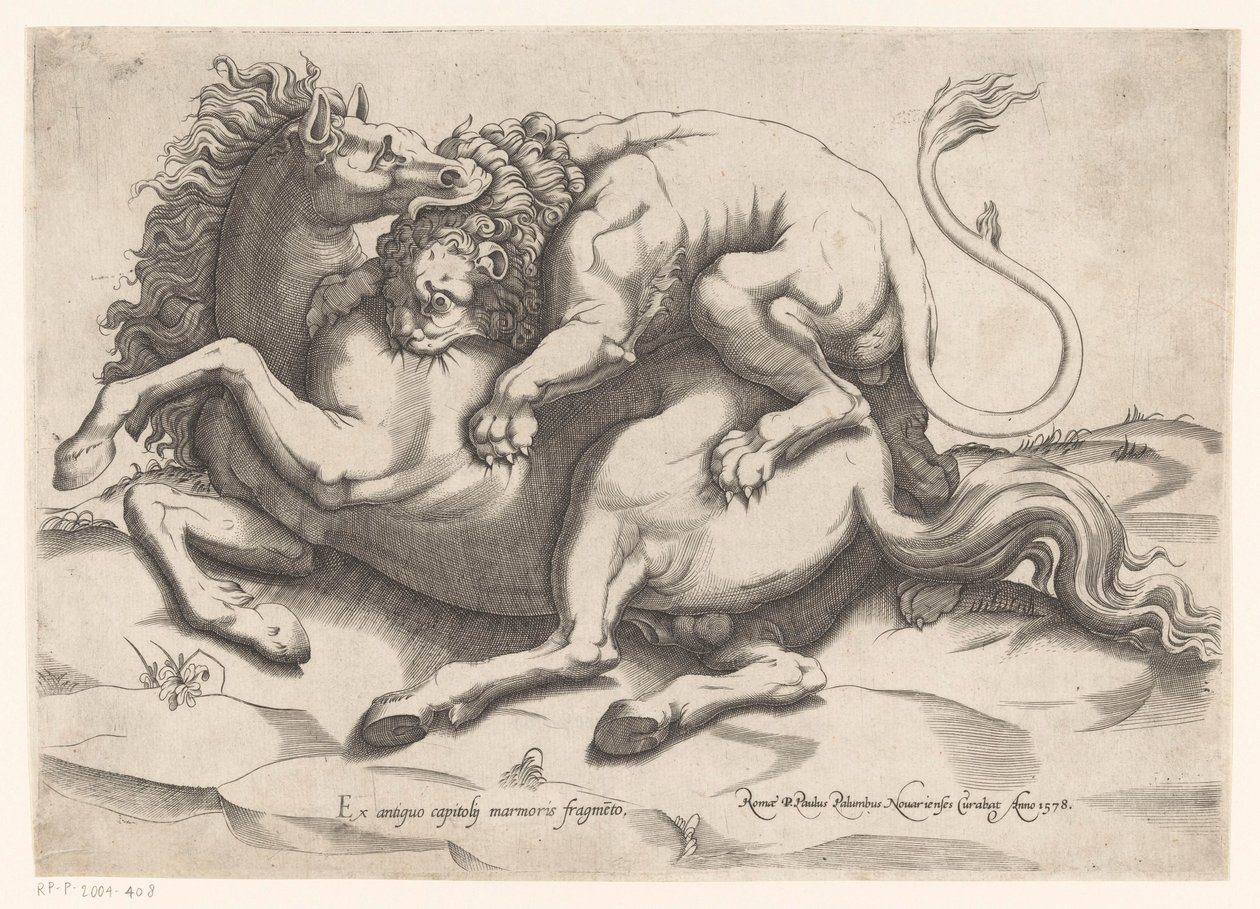 Cheval attaqué par un lion - Sebastiano di Re