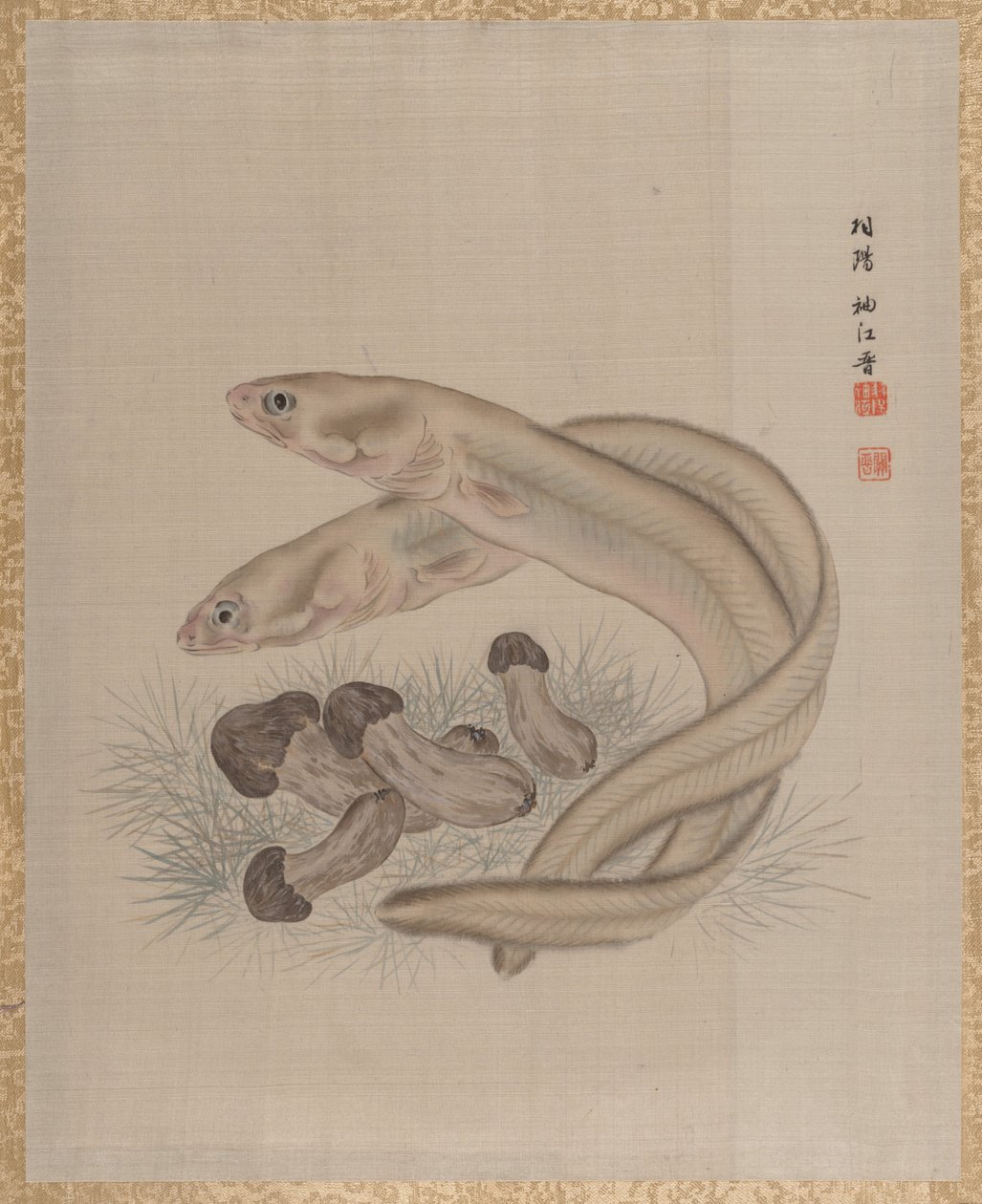 Anguilles, vers 1890-92 - Seki Shuko