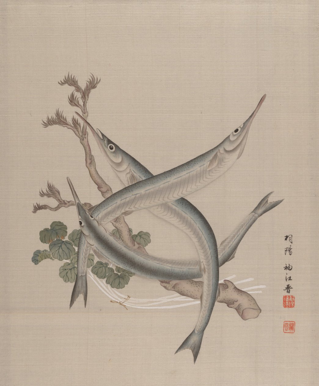 Trois poissons et une branche - Seki Shuko