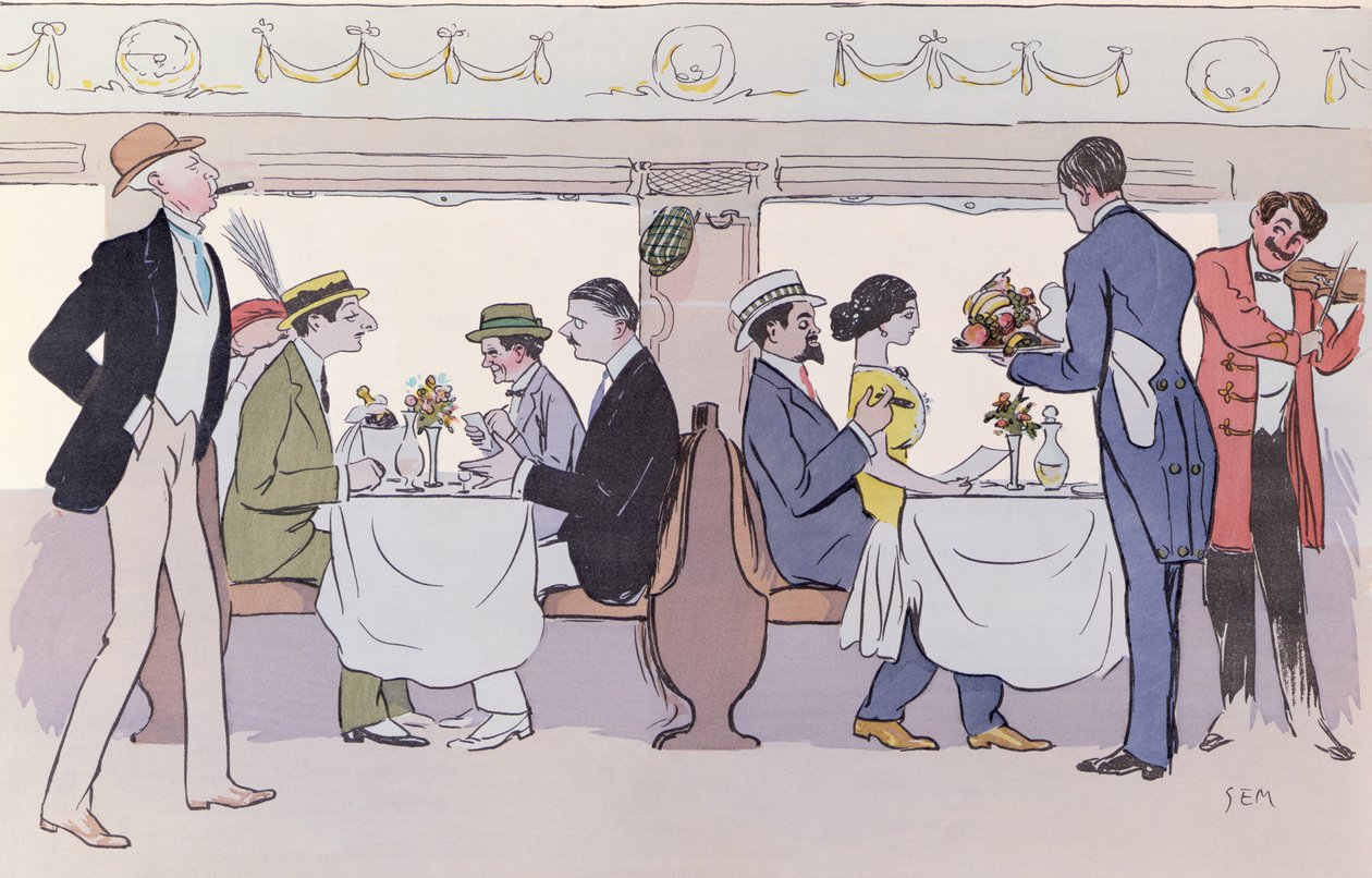 Voiture-restaurant dans le train Paris-Nice - Sem