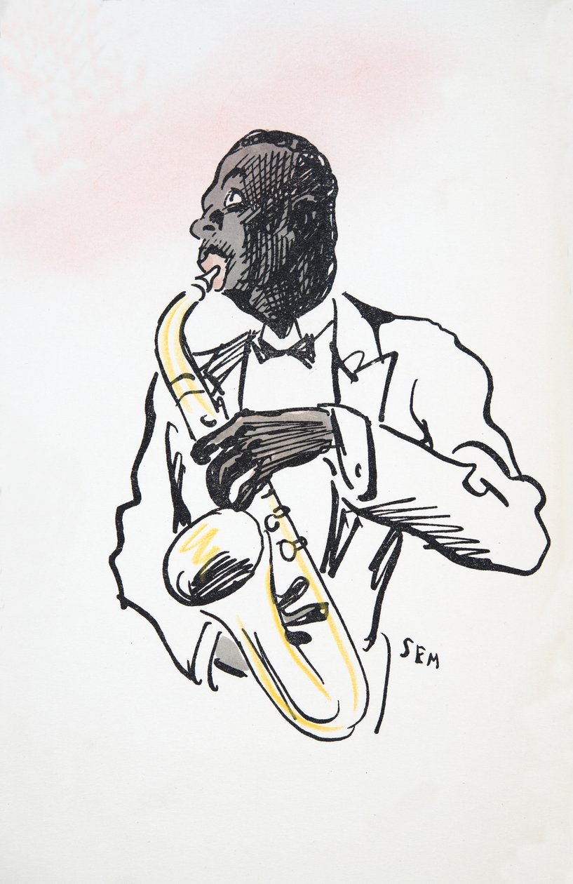Joueur de saxophone, de White Bottoms, pub. 1927 - Sem