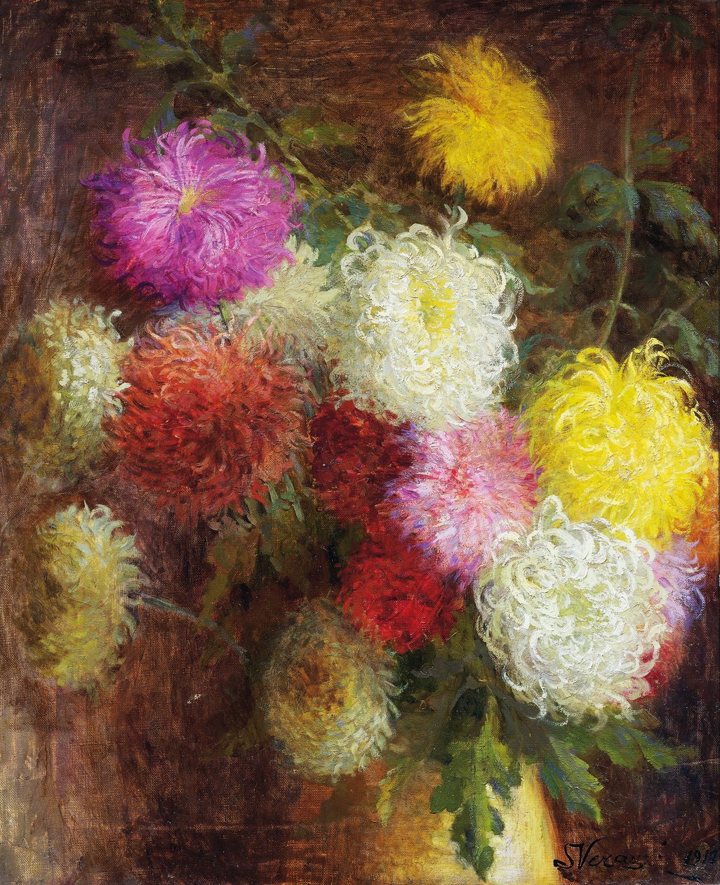Chrysanthèmes - Serafino Verazzi