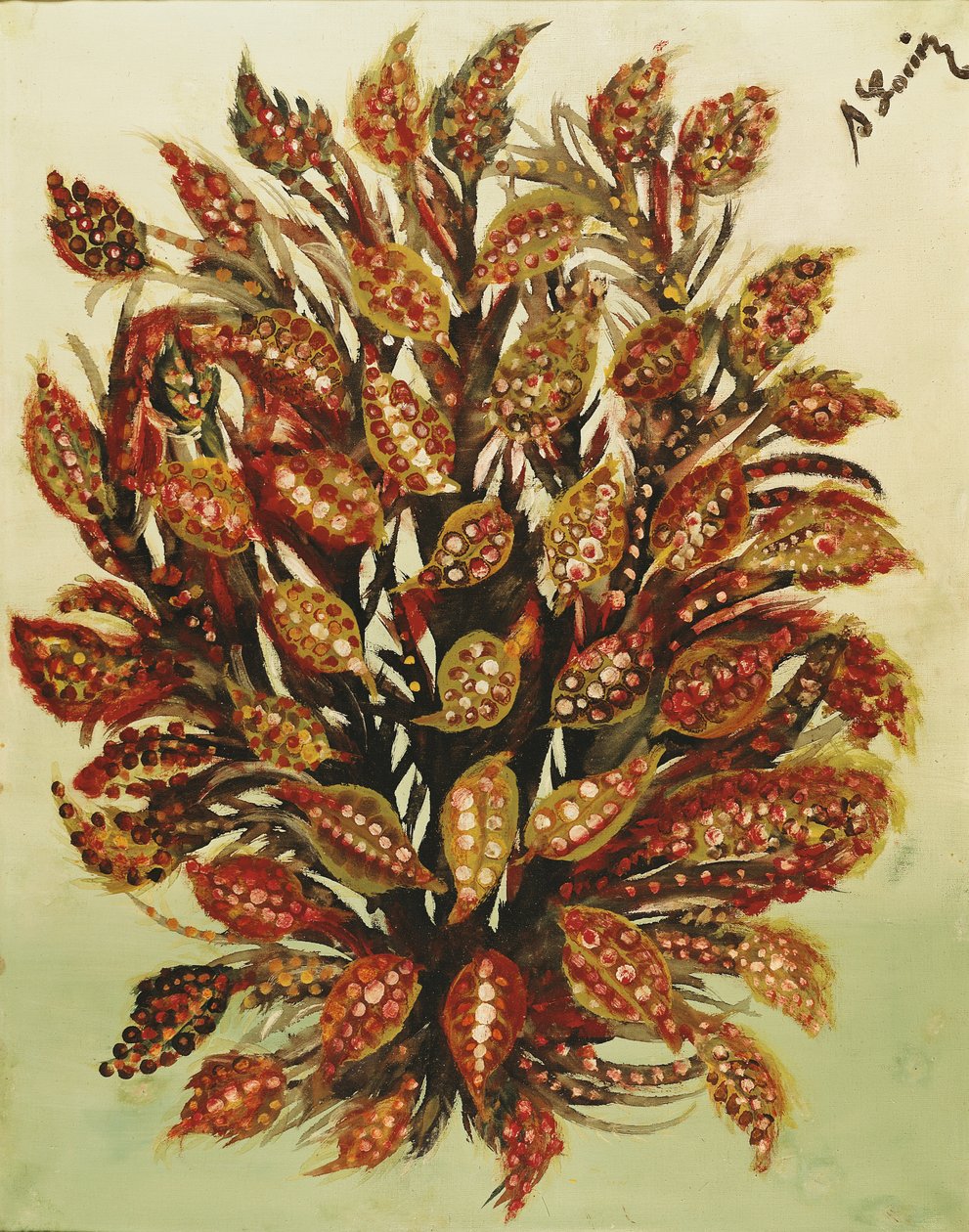 Grenade sur fond vert, 1930 - Seraphine Louis