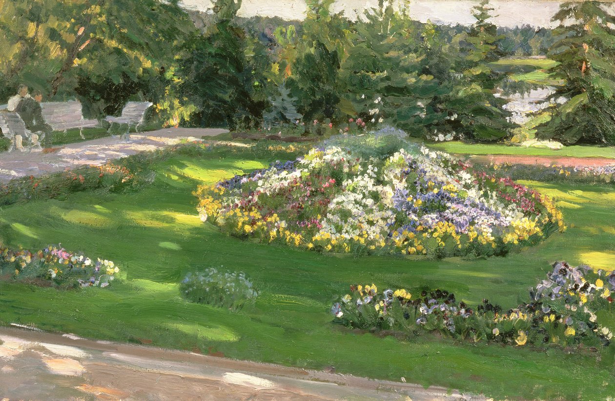 Le parterre de fleurs - Sergei Arsenevich Vinogradov