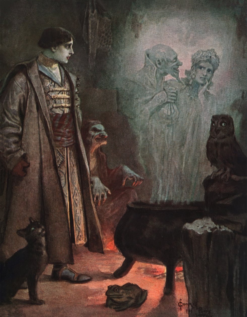 La diseuse de bonne aventure, vers 1900 (carte postale) - Sergei Sergeevich Solomko