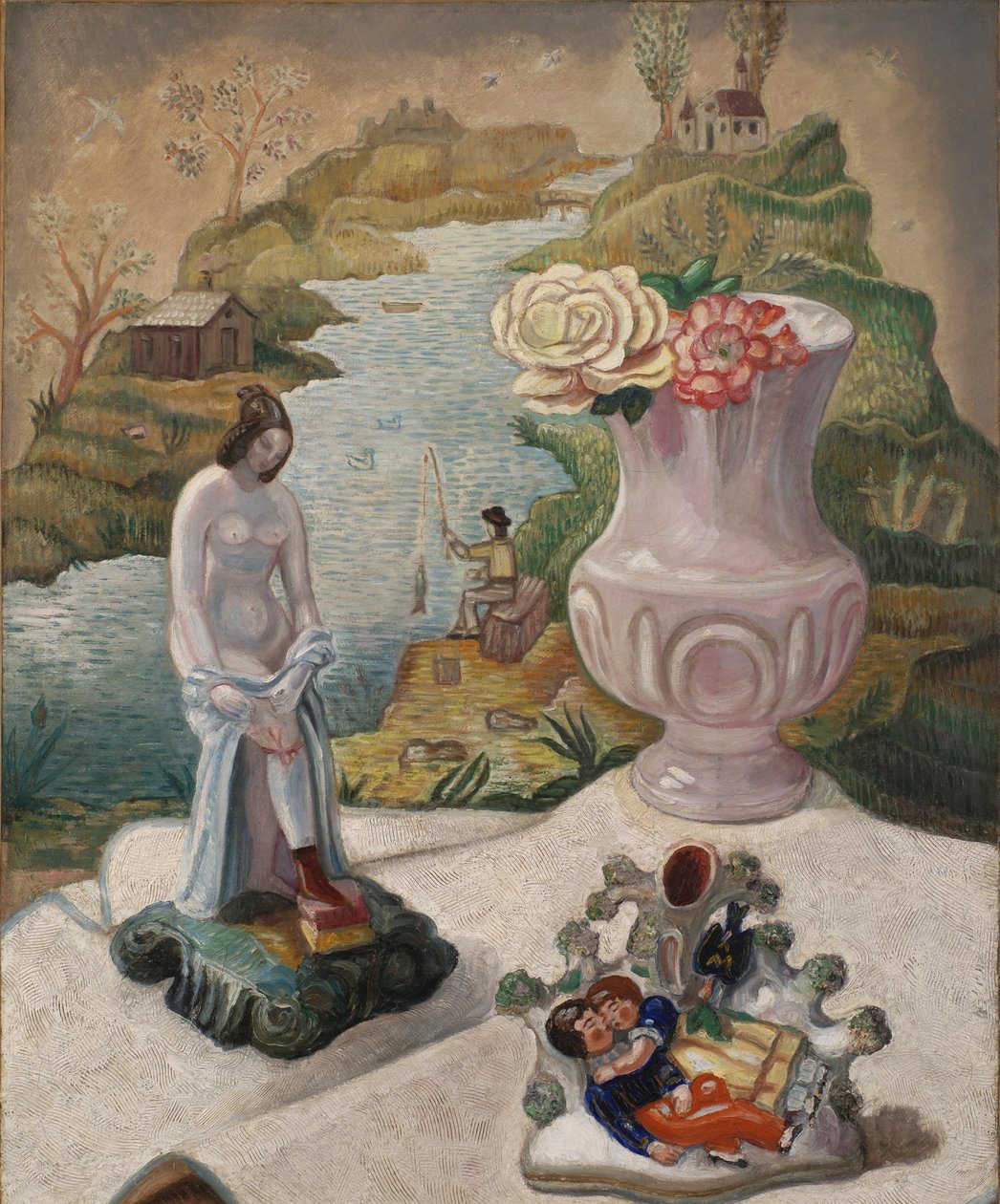 Figurines en porcelaine et fleurs - Sergei Yurievich Sudeykin