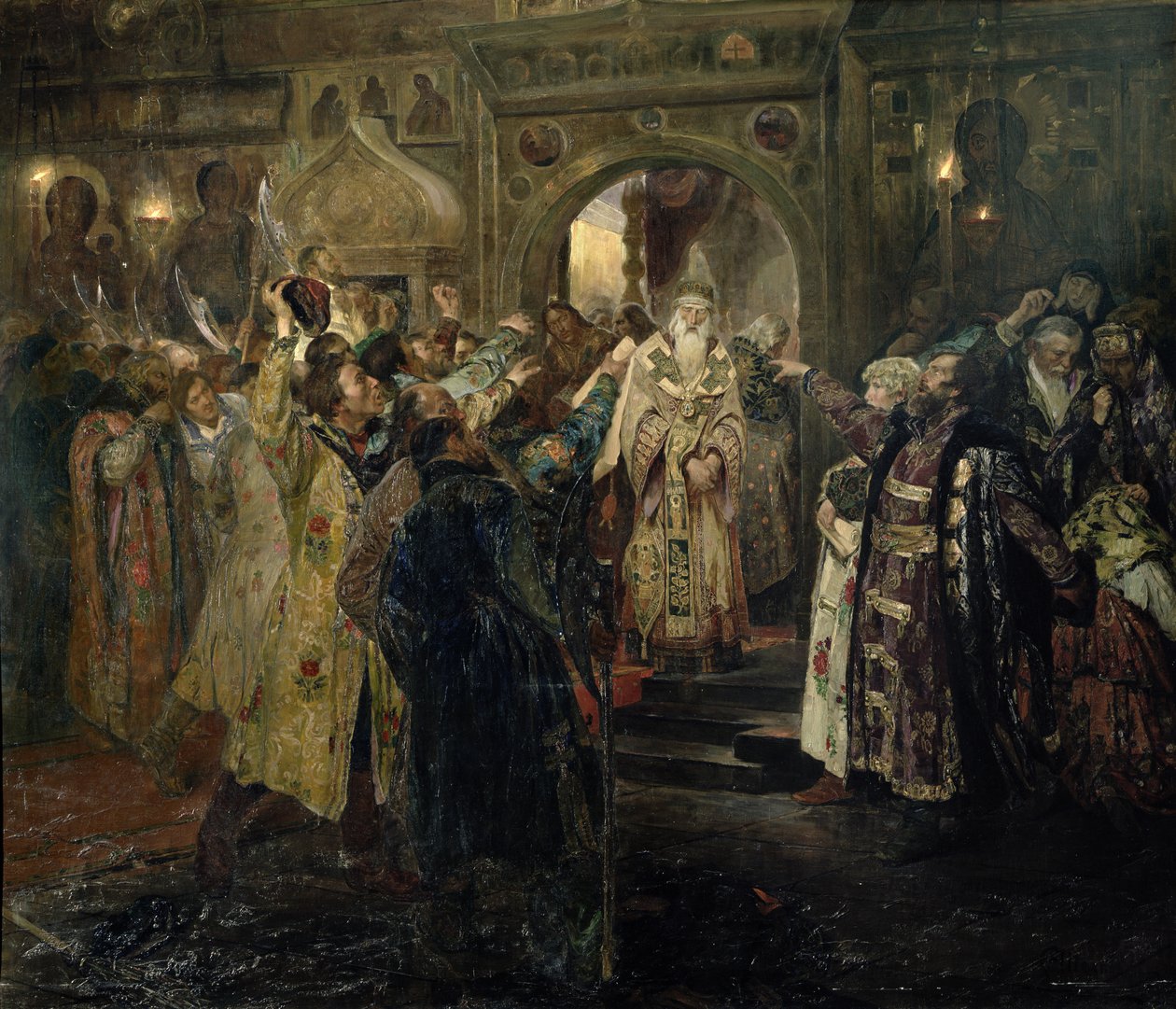 Arrestation du métropolite Philippe, 1910 - Sergey Timofeyevich Schelkovy