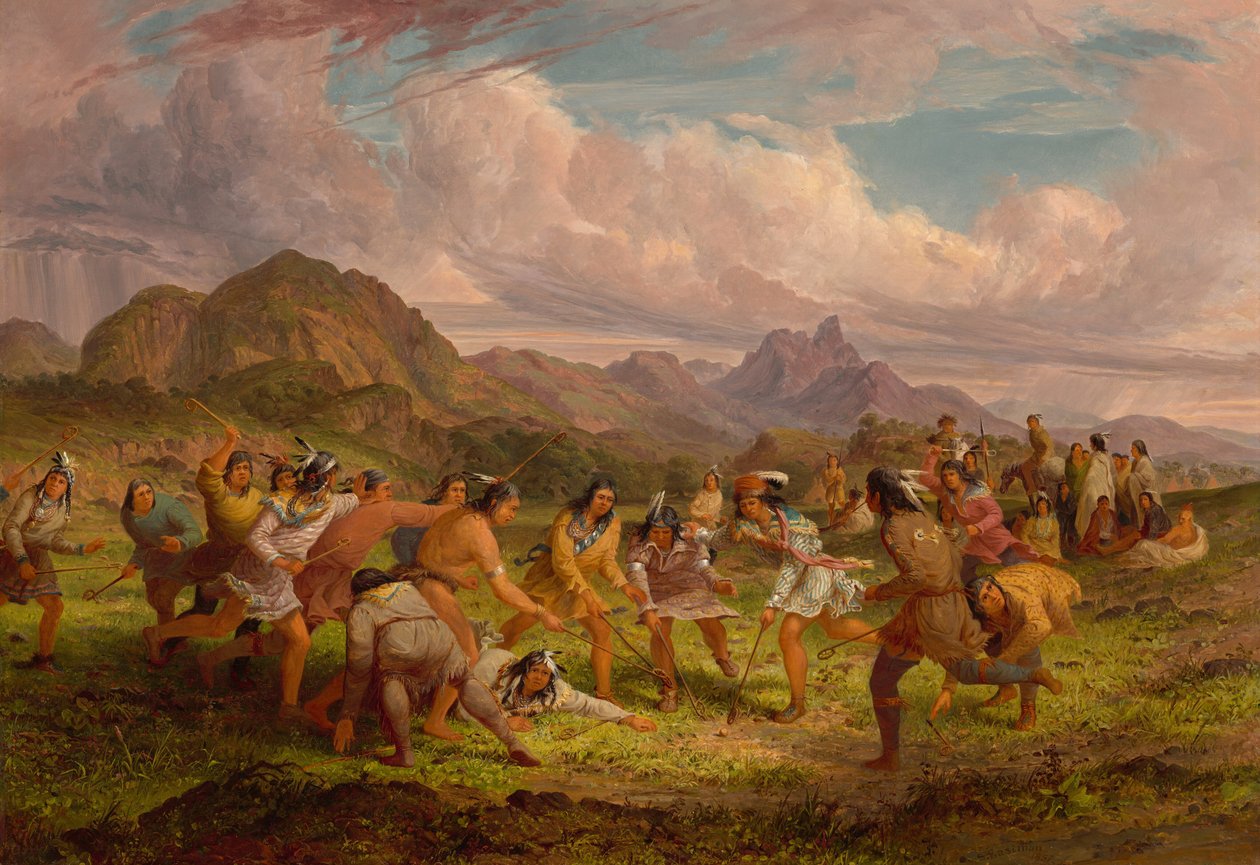 Jeu de balle chez les Indiens Sioux, 1851 - Seth Eastman