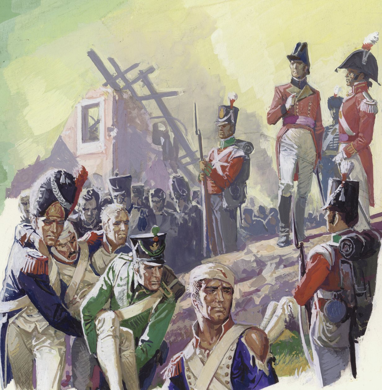 Soldats blessés après la bataille de Waterloo - Severino Baraldi
