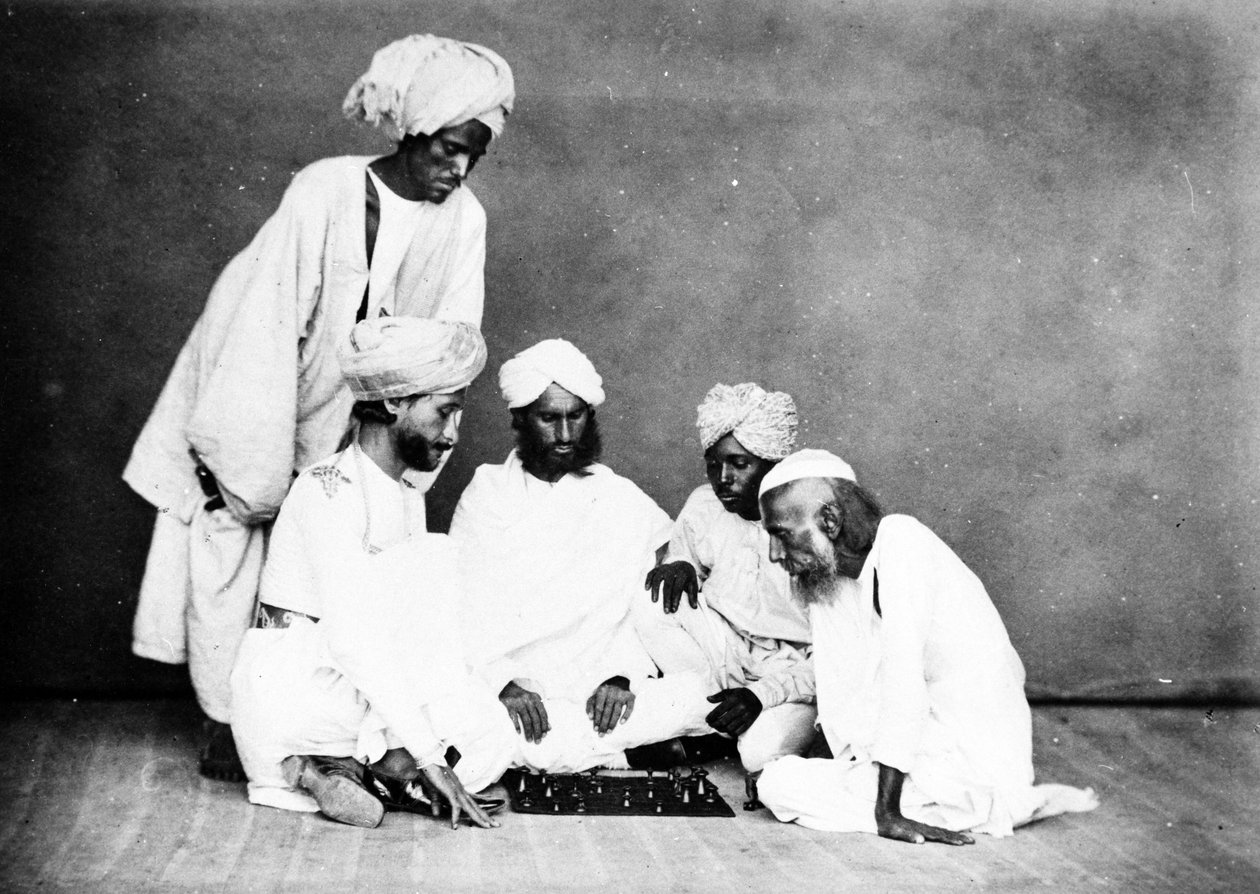 Musulmans jouant aux échecs, vers 1863 - Shepherd and Robertson