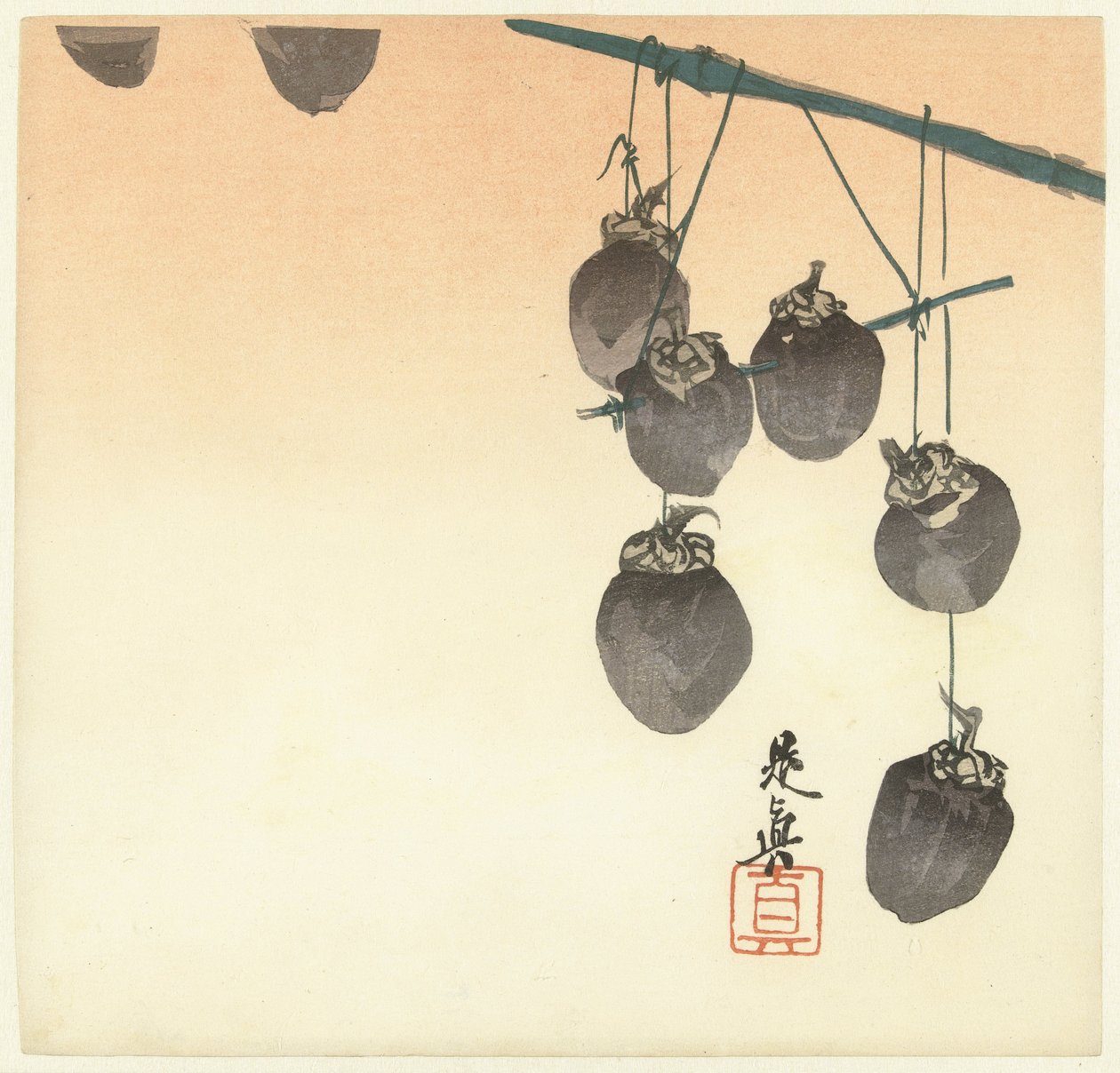 Kakis séchant - Shibata Zeshin