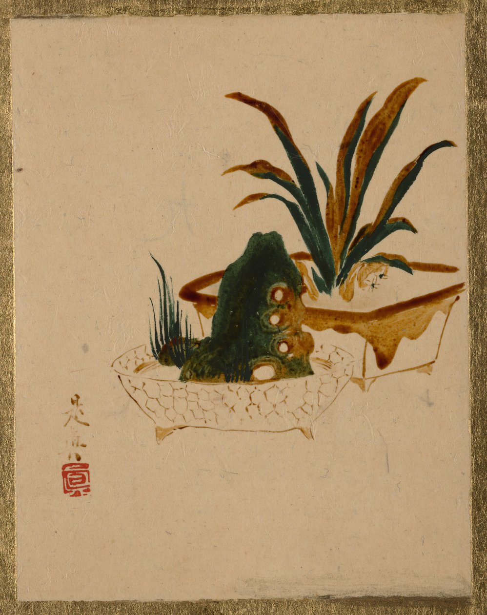 Fleurs dans des jardinières - Shibata Zeshin