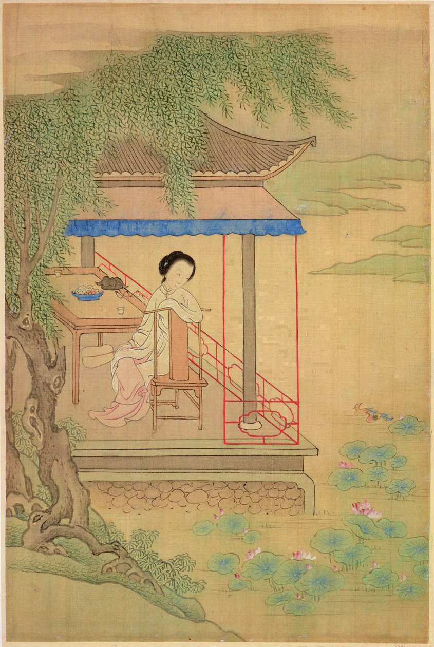 Fille Assise sur le Porche - Shih Fu Chuiu Ying Shih Fu Chuiu Ying