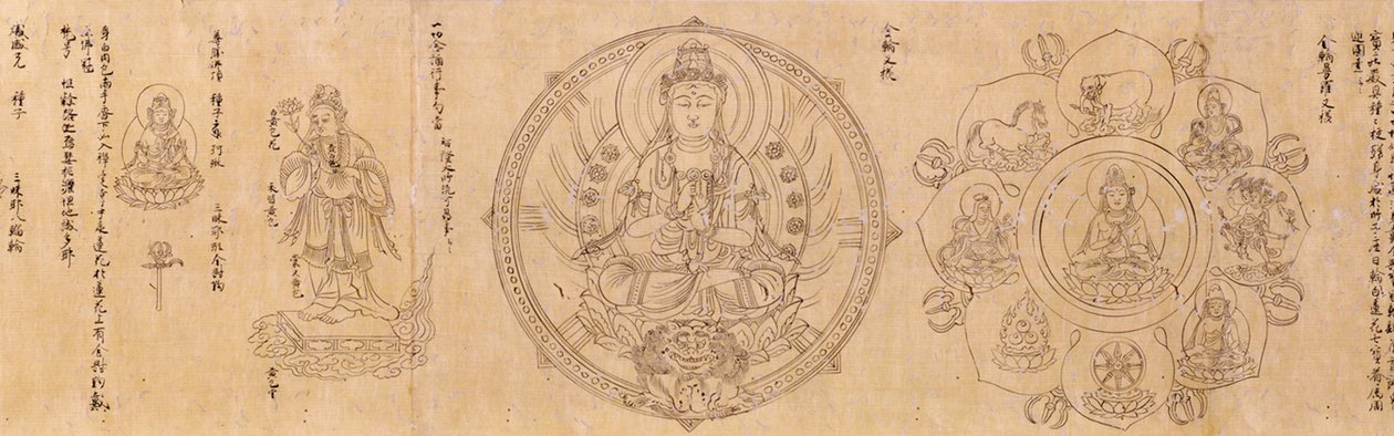 Divinités bouddhistes en deux volumes - Shinkaku