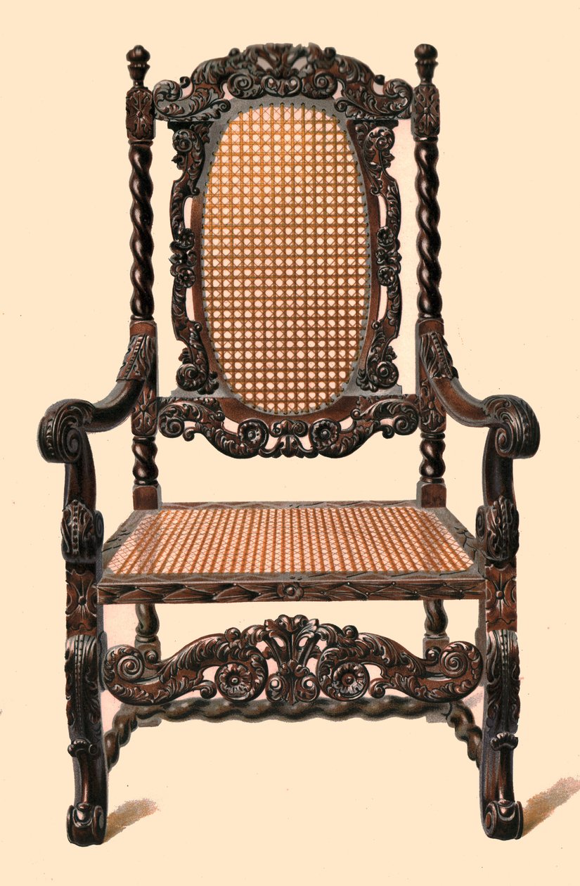 Chaise en noyer, 1905 - Shirley Charles Llewellyn Slocombe
