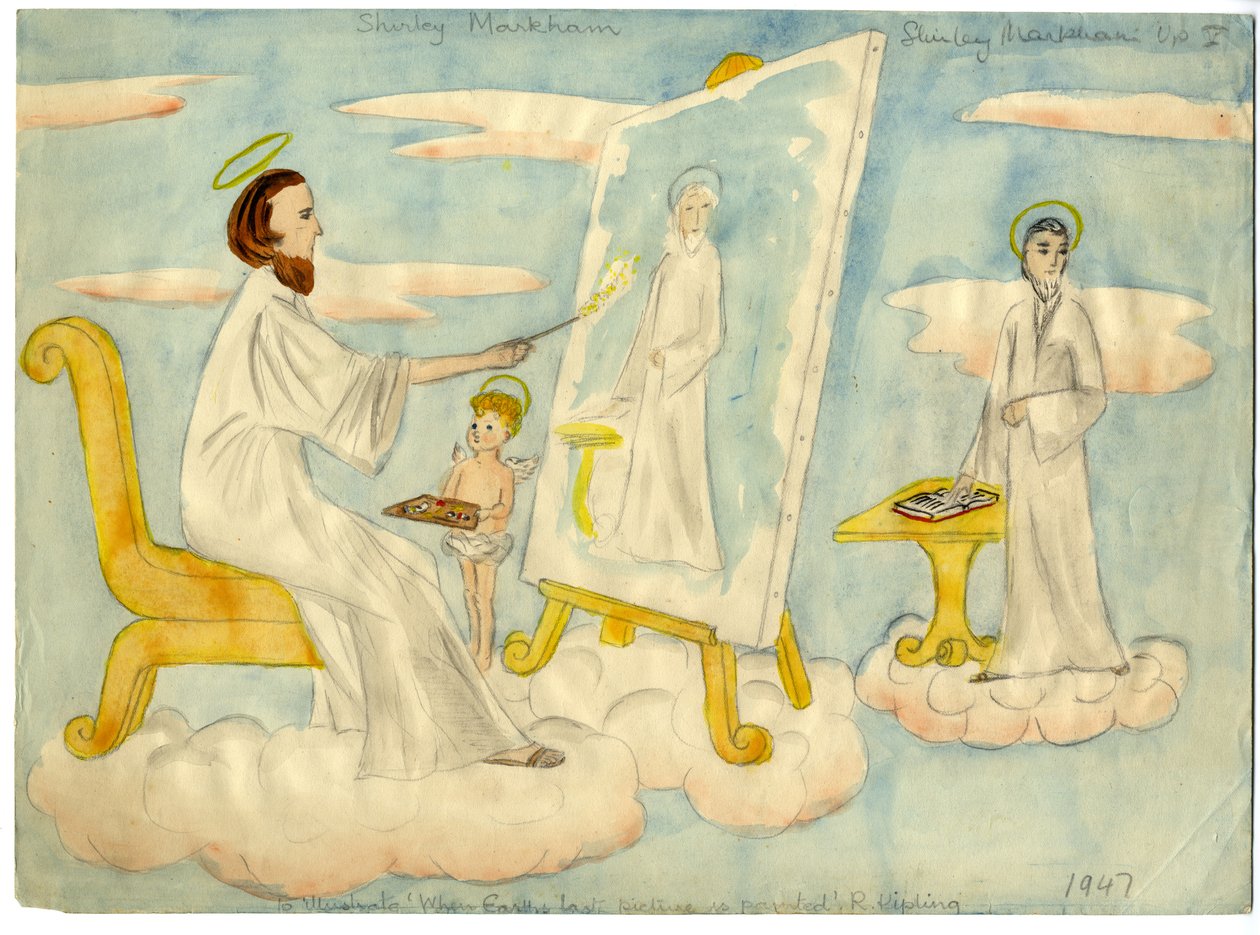 Ange peignant un tableau, 1947 - Shirley Markham
