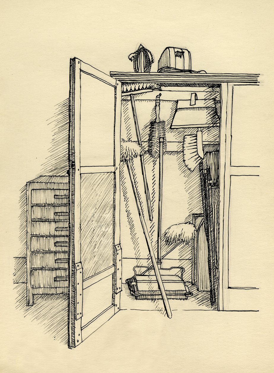 Placard à balais, vers 1951 - Shirley Markham