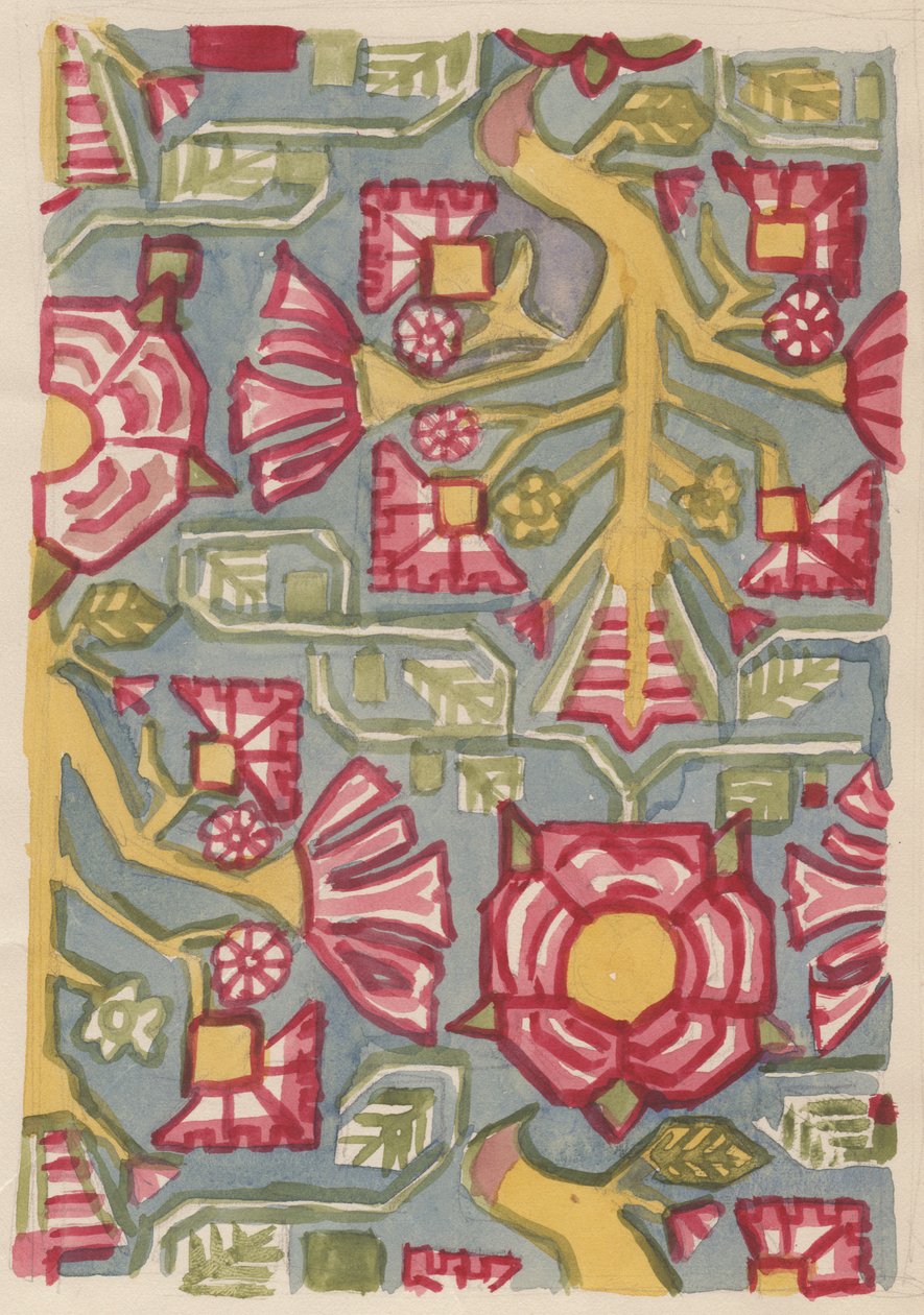 Motif floral, vers 1950 - Shirley Markham