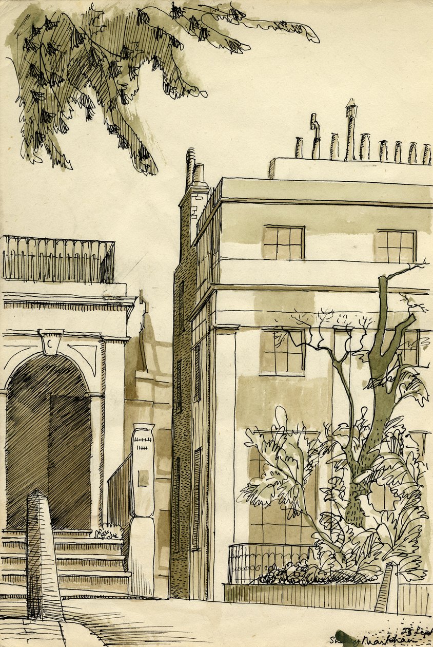Maisons géorgiennes, Londres, vers 1950 - Shirley Markham