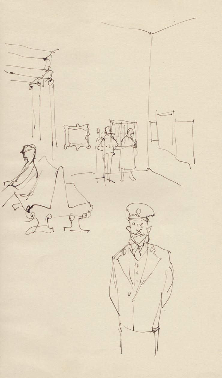 Garde dans une Galerie d